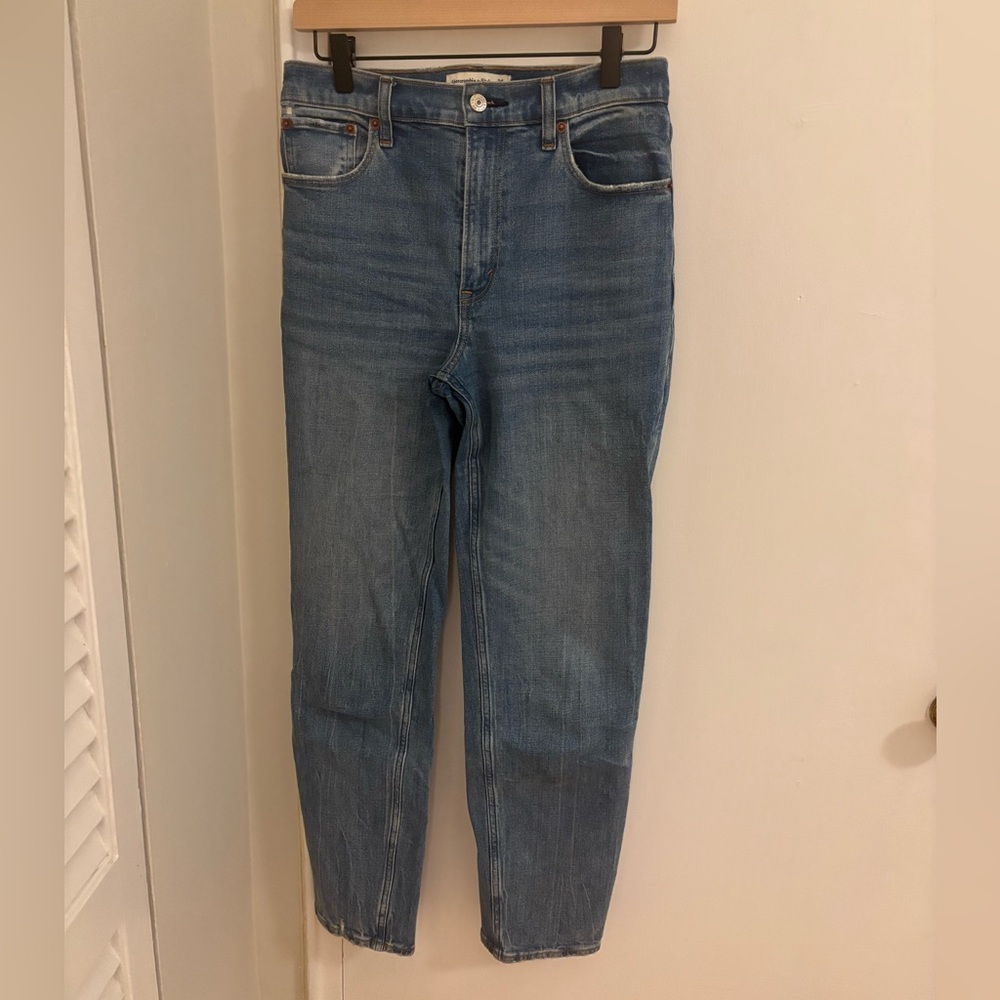 Abercrombie high rise mom jeans